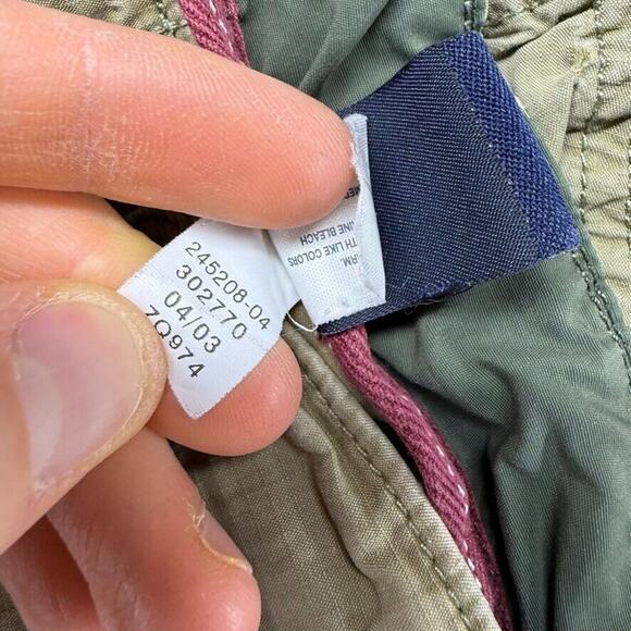 Vintage Gap Shorts Mens Small Green Military Cargo Surplus Faded Drawstrings y2k - Picture 9 of 11
